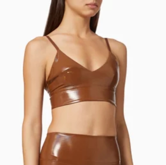 Good American Hologram V-neck Stretch-Woven Bra - Picture 2 of 11